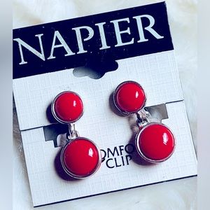 Napier clip on earrings NWT